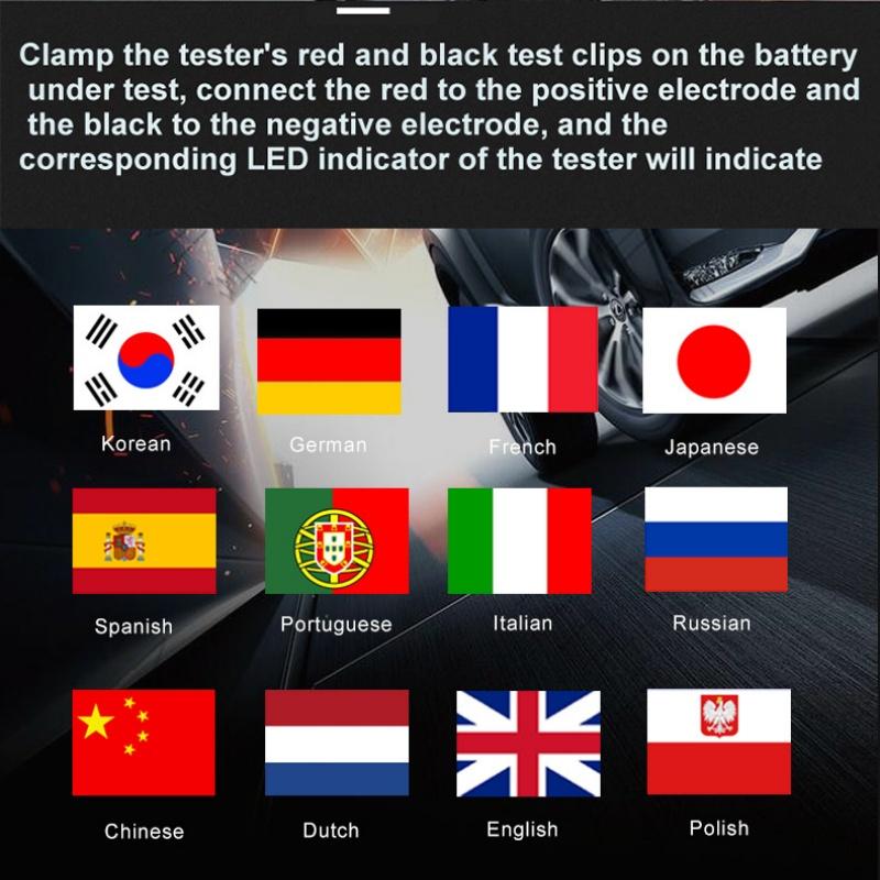 KONNWEI KW650 6V 12V Car Battery Tester 100 To 2000 CCA Motorcycle Auto Battery Analyzer Car Moto Cranking Charging Test Tool
