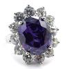 Silberring 'Victorina' silberweißer Amethyst (rhodiniert) - 20x18 mm