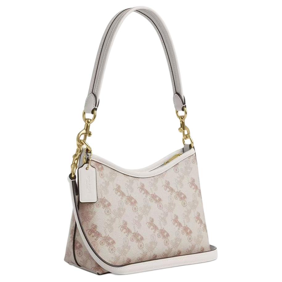 Coach Laurel 19 Horse And Carriage Pattern Shoulder Bag Women Shoulder Bag Off-White CCO37-IMCAH