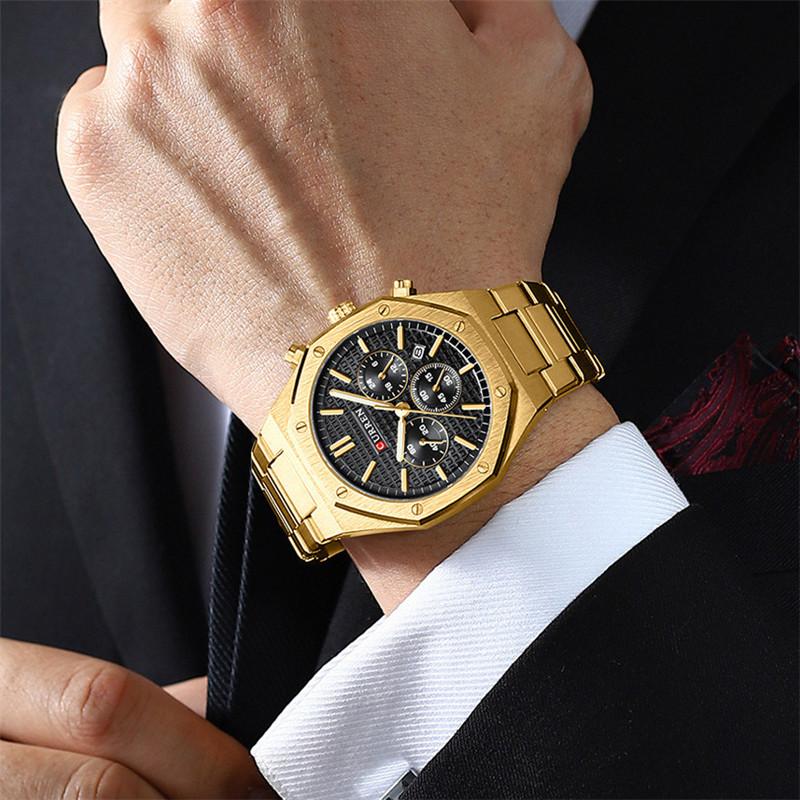 Top Brand Luxury Stainless Steel Waterproof Sport WristWatch Men Chronograph Watch Military Army Male Clock