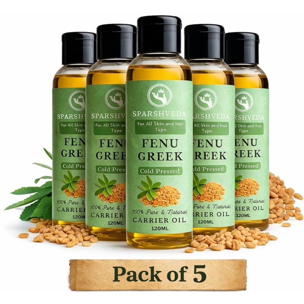 

Cold Pressed Fenugreek Oil Pack of 5 × 120ml | Pure Natural Herbal Oil for Hair Strengthening, Dry Scalp Relief & Skin Massage 120 ml X 5 природний