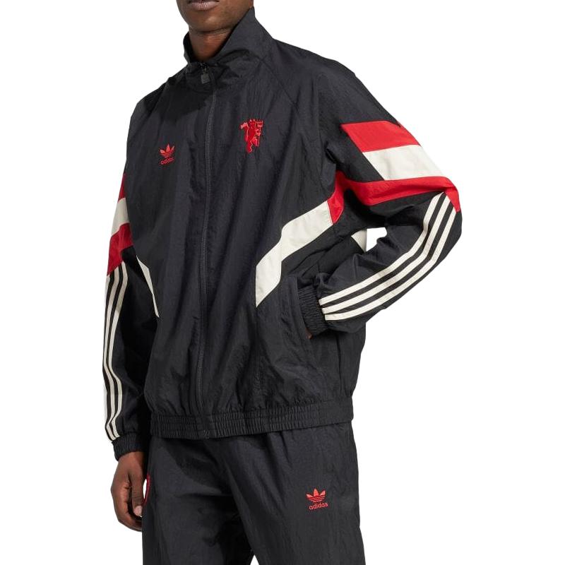adidas Manchester United Originals Eşofman Üstü Siyah/Kırmızı Erkek Sokak Giyimi IS6525