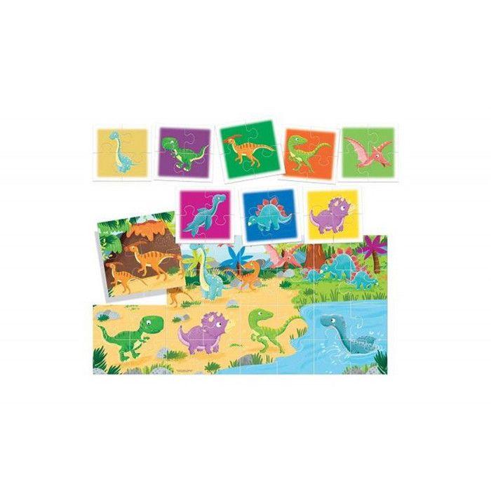 Puzzle enfant - Dinosaurs - 8 pièces - Multicolore - Intérieur
