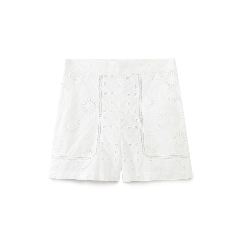 Jnleaog Autumn New Women's Clothing European, American and French Style Fashion All-Matching Stylish Cut Out Embroider Shorts Women