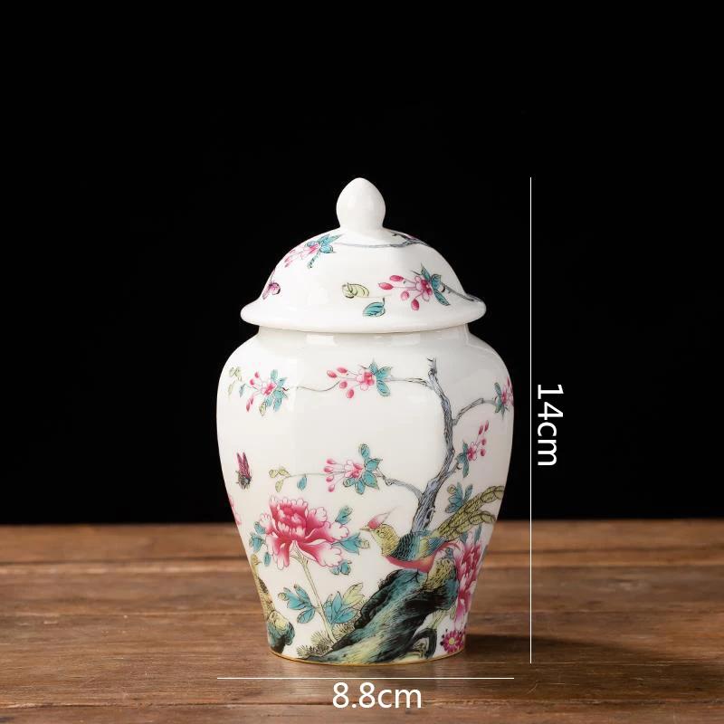 Blue and White Porcelain Tea Canister Ceramic Tea Organizer Box Storage Jars Desk Decoration Tea Jar Coffee Container Teas Caddy