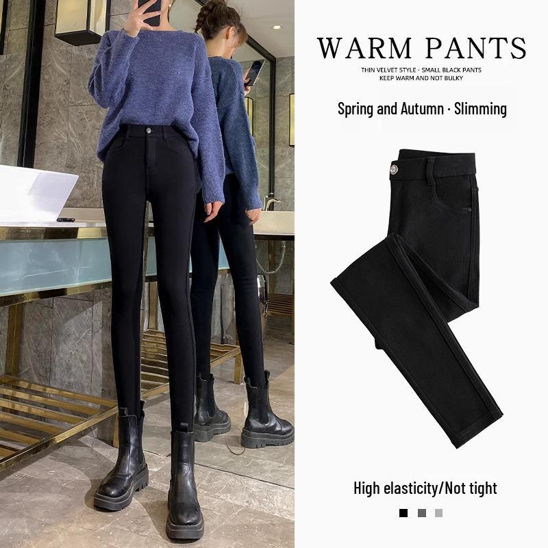 

Женские теплые хлопковые леггинсы на флисовой подкладке 2024 года для осени и зимы S for 78-95 jin