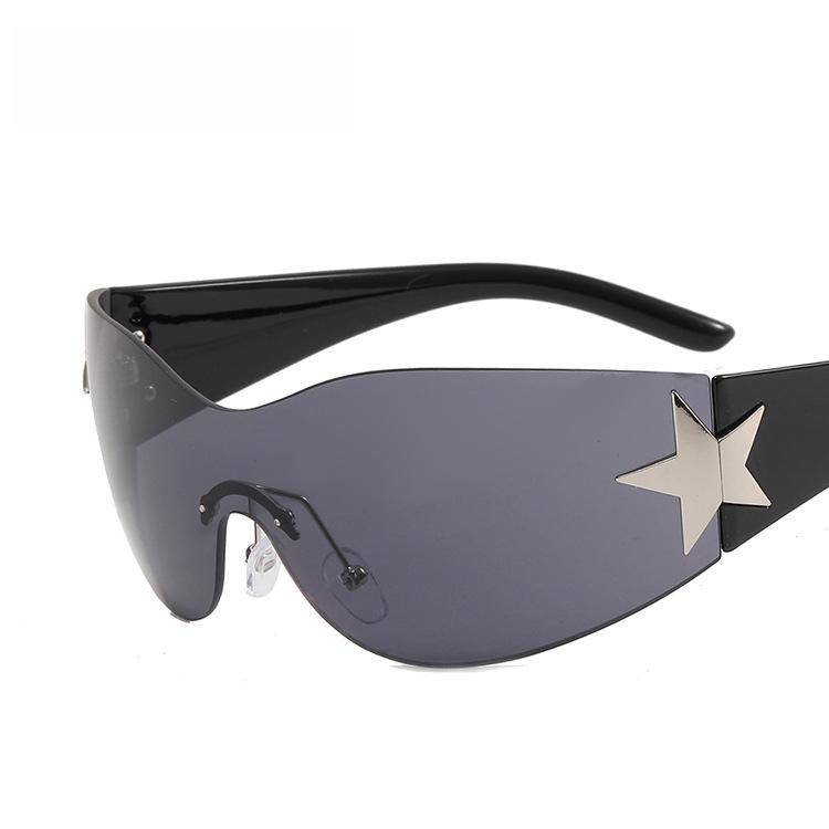 Frameless Pentagram Aviator Sunglasses: 2022 Y2K Spicy Girl Sunshades