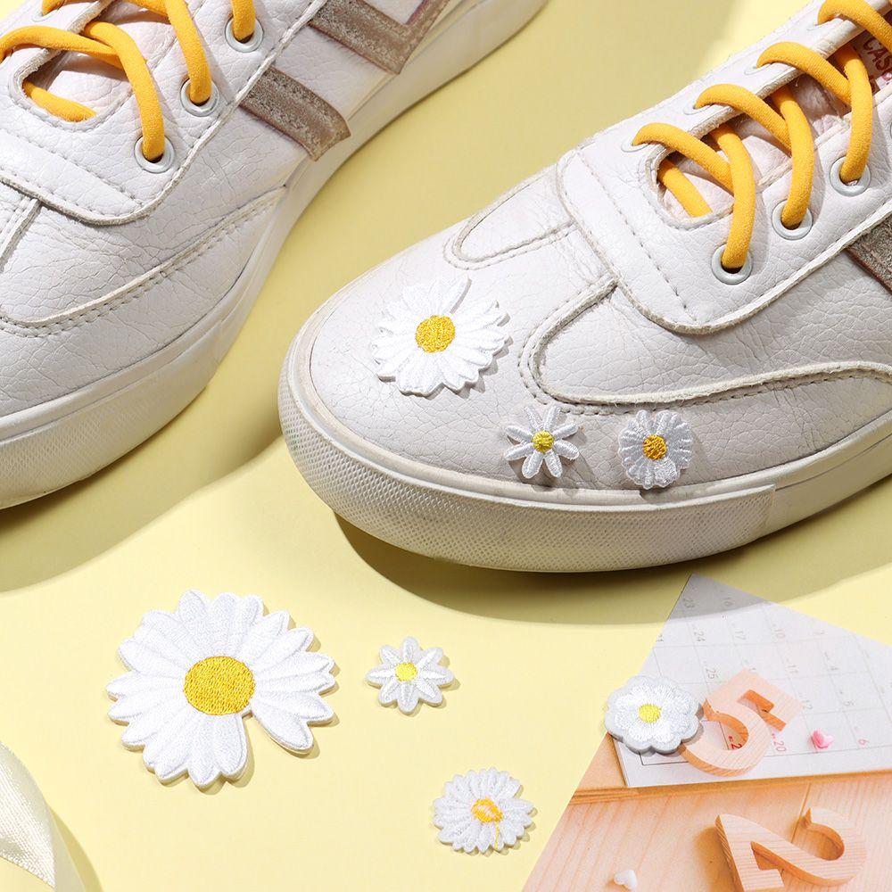 Autocolant Haine Pânză Brodată Fluture Aplică Termică Mică Margaretă Broderie