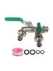 Zinc Alloy Double Outlet Faucet Perfect for Indoor and Outdoor Gardening