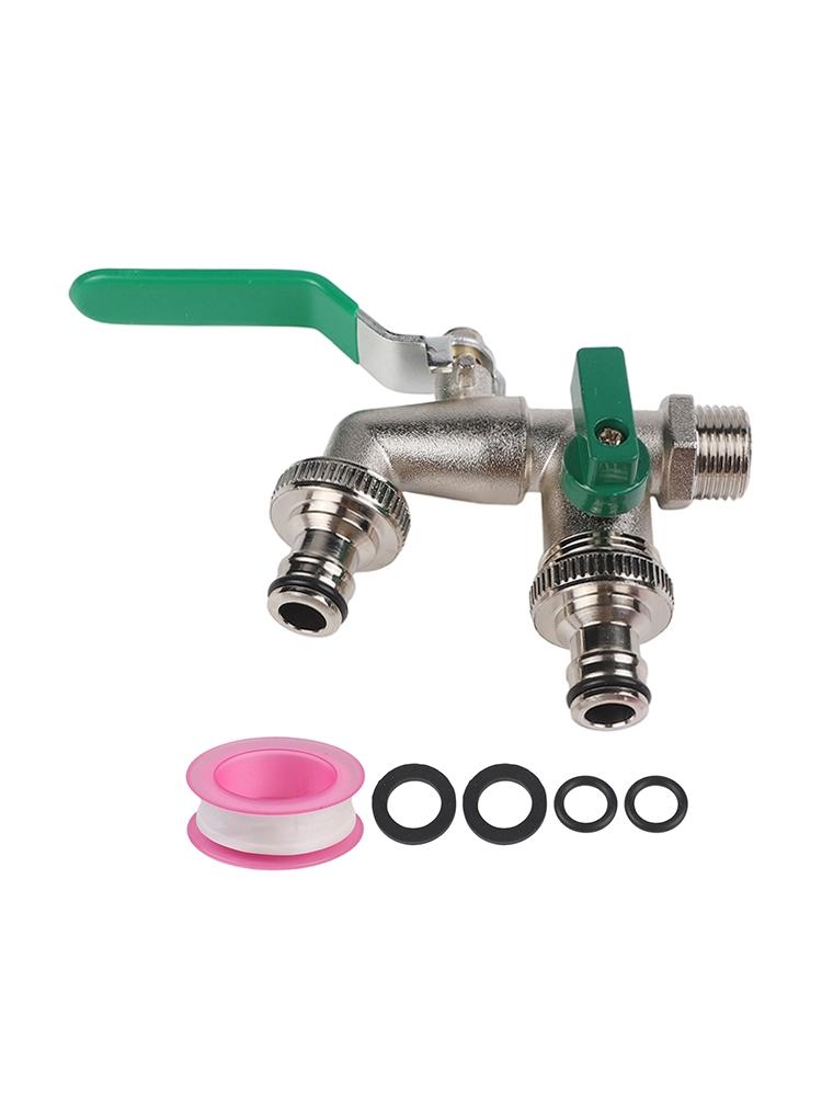 Zinc Alloy Double Outlet Faucet Perfect for Indoor and Outdoor Gardening