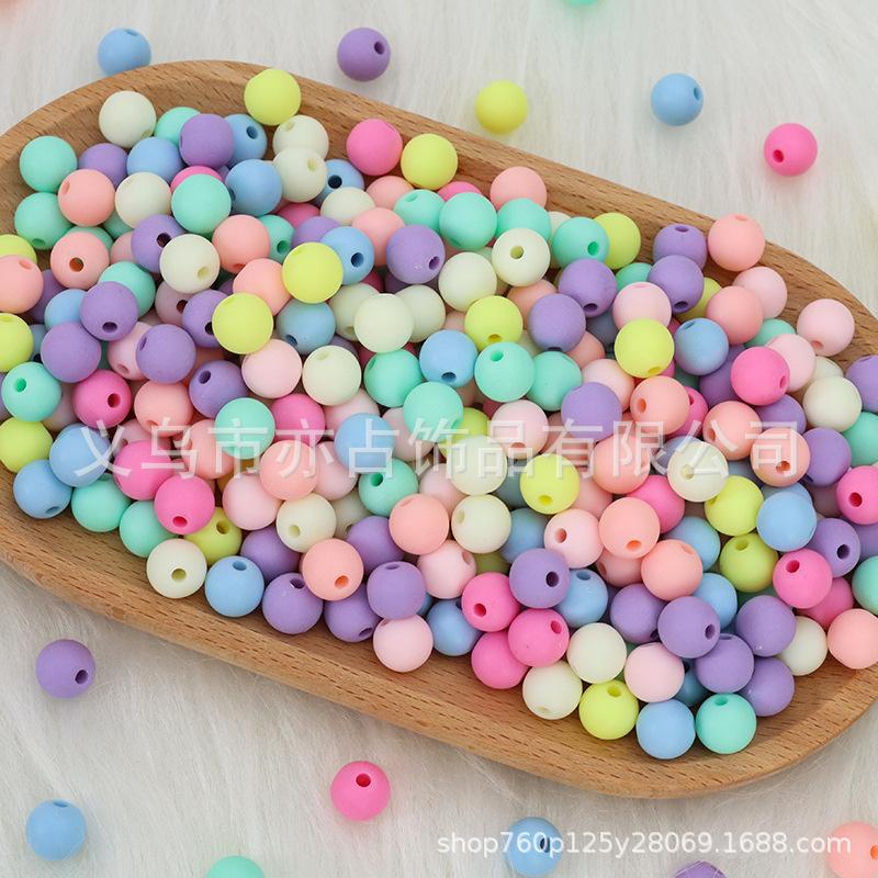 

Макарон Матовые акриловые бусины для DIY цепочек для телефона - Тренд TikTok 12mm (530 pieces)