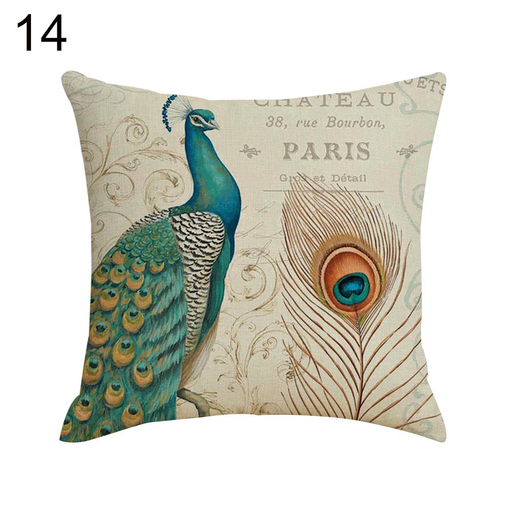 peacock throw pillow