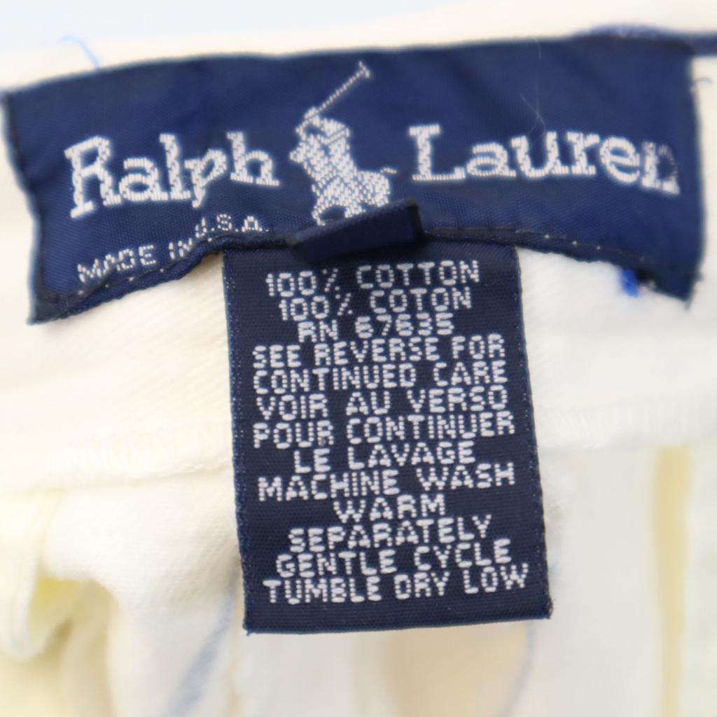 RALPH LAUREN 80s USA made vintage 42 Talon Striped Pattern Long pants 12 Women Used