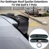 For Oettinger Style Car Roof Spoiler Extentions Flaps Rear Wing for VW Polo Golf 6 7 MK6 MK7 7.5 R GTI GTD R-LINE Glossy Black
