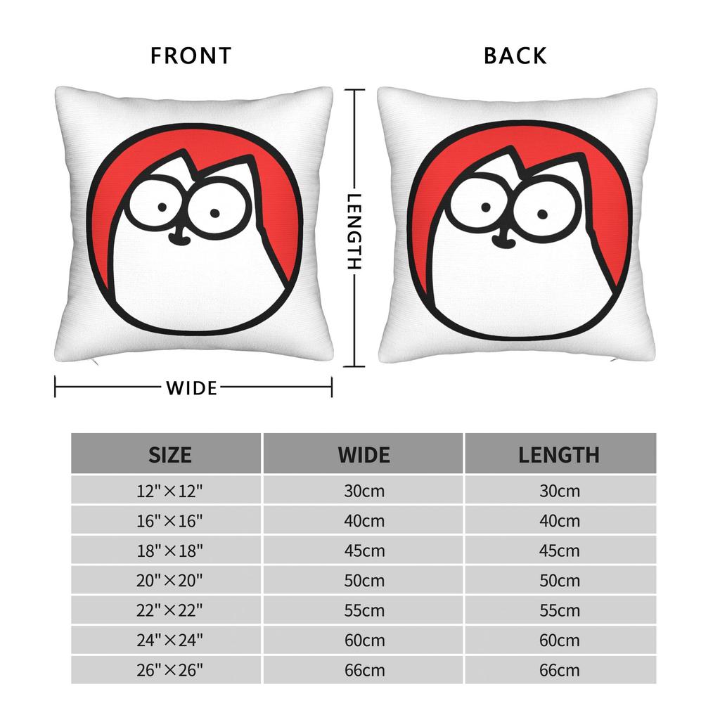Pillow Cover Humorous Cartoon Cat Simons Cat Vintage Pillow Case For Sofa Home Decoration Pillowcases