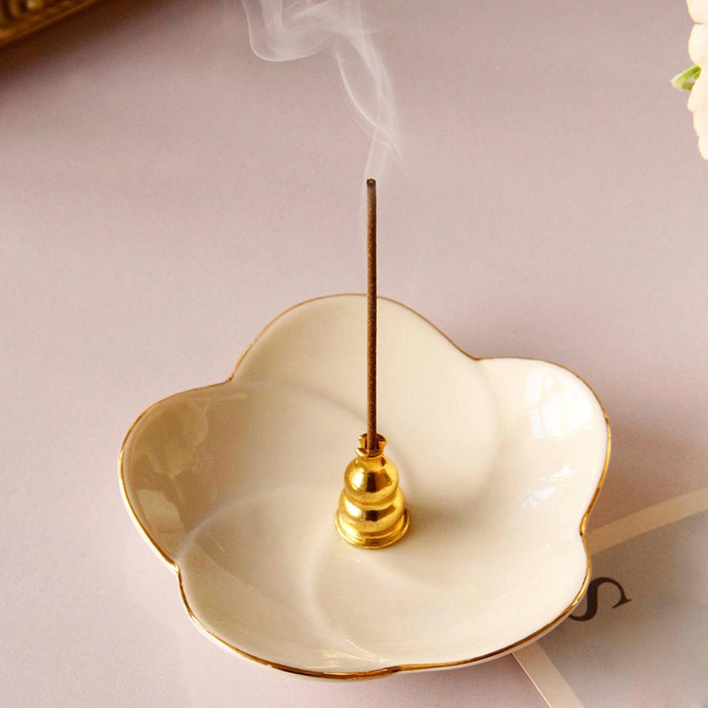 Flower Stick Incense Burner and Cone Incense Holder Cone Coil Incense Burner with Detachable for Home Office Yoga Meditation