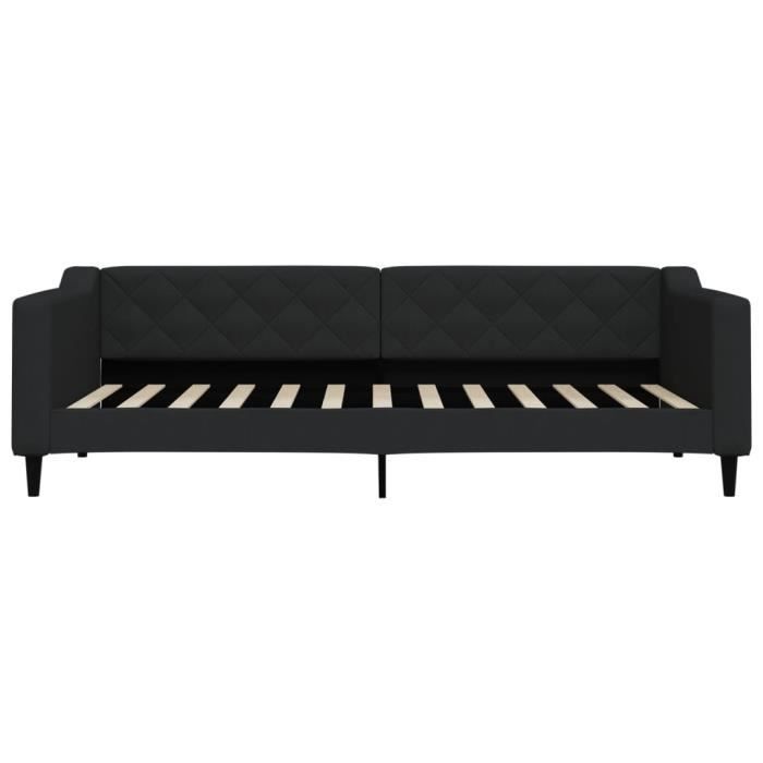 VidaXL Lit de repos noir 90x200 cm tissu 354163