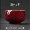 Japanese Ceramic Tea Cup Kiln Change Petal Kung Fu Tea Set