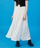 KOLEAT Women Cooling Refrigerator Marmont Pleated Flare Long Skirt [White] Long Skirt Ver.