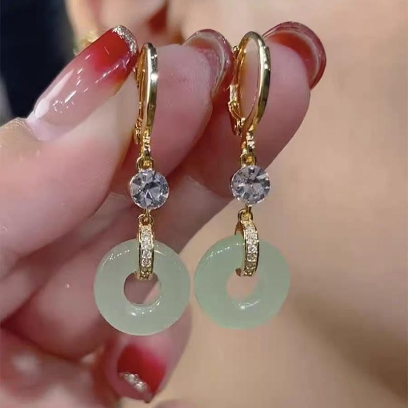 New Chinese Ethnic Style Retro Versatile Earrings Chinese Style Ancient Style Fringed Earrings Cheongsam Hanfu Cold Ear Jewelry