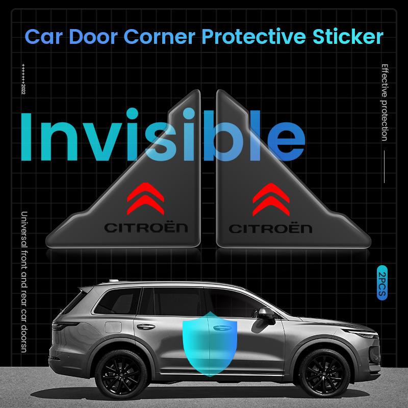FFEC7 2Pcs Car Door Corner Protection Decals Stickers Accessories For Citroen Elysee Berling C4 C5 C1 DS3 Picasso C2 C3 Xsara Cactus