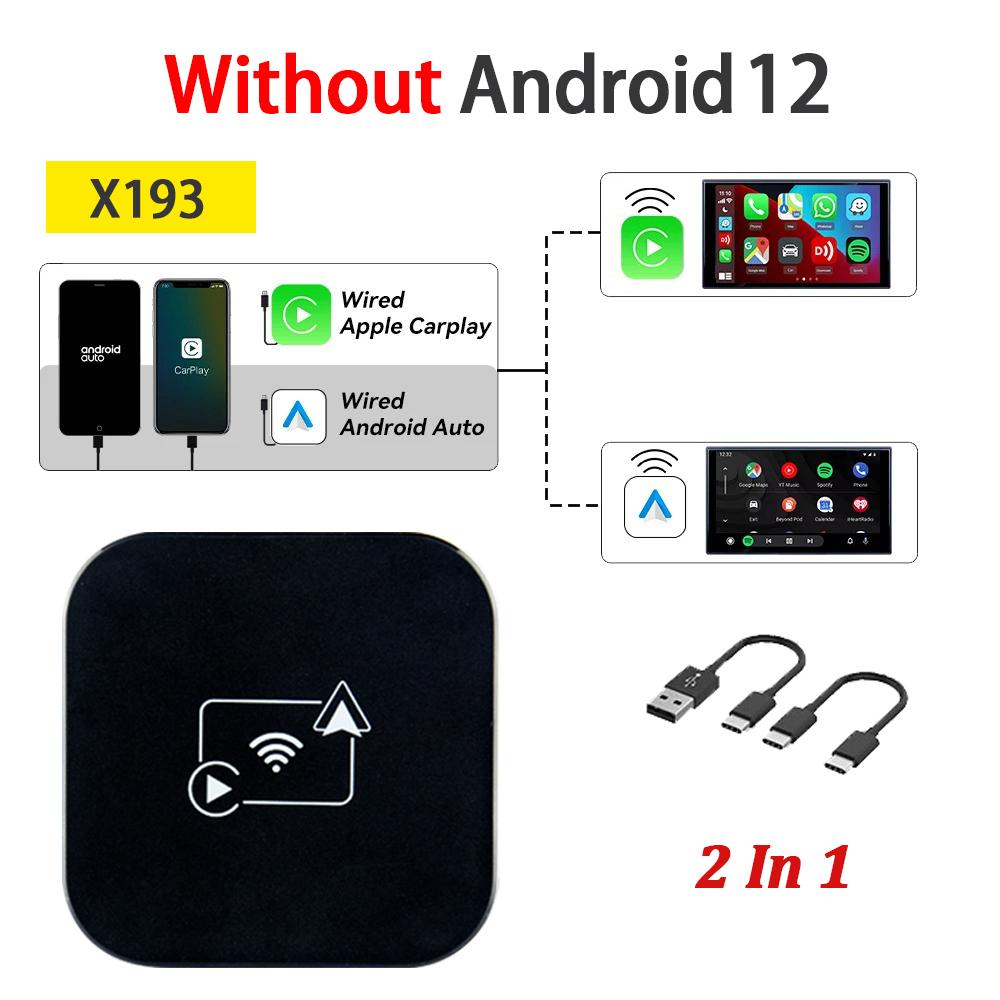 

2025 Новый автомобильный видеобокс Carplay адаптер проводной для беспроводной Carplay и Android Auto Cars Smart AI Box WIFI для Netflix Youtube