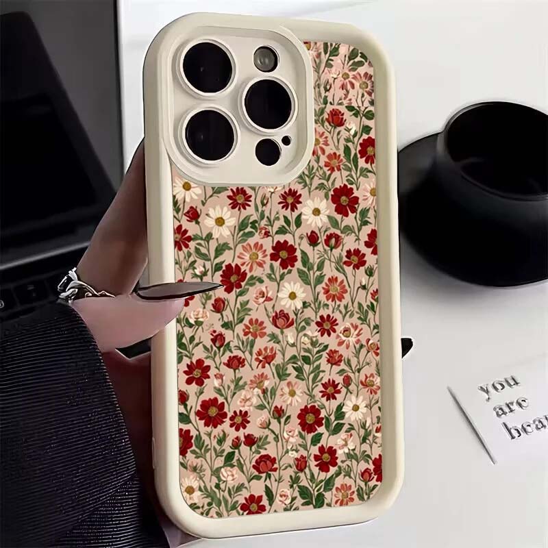 Flowers Wrist Strap Case For Samsung Galaxy S25 S24 S23 Ultra Note 20 Plus S22 S21 S25FE S20FE S24FE S23FE Cover