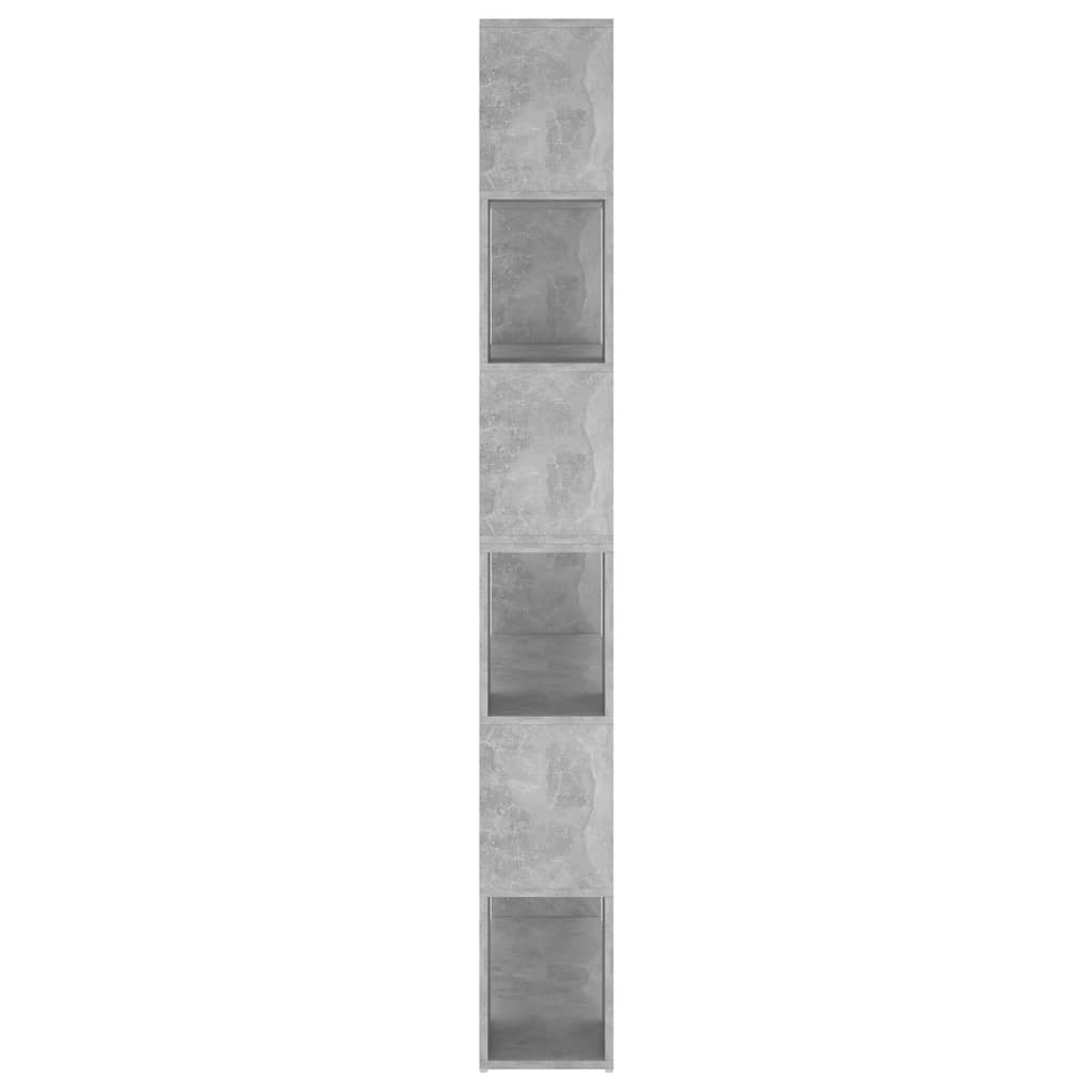 Bookshelf Room Divider Concrete Grey 100 x 24 x 188 cm