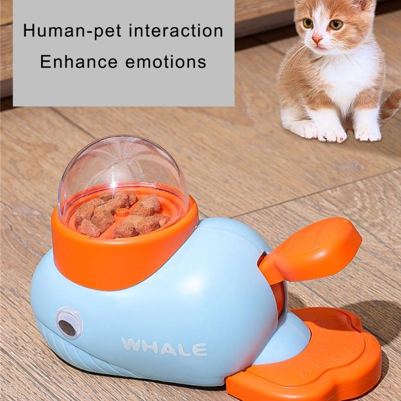 Funny Cats Foraging Feeder Toy Teasing Pedal Interactive Puzzle Toy for Indoor Kittens Food Leaking Kibble Feeder Pet To