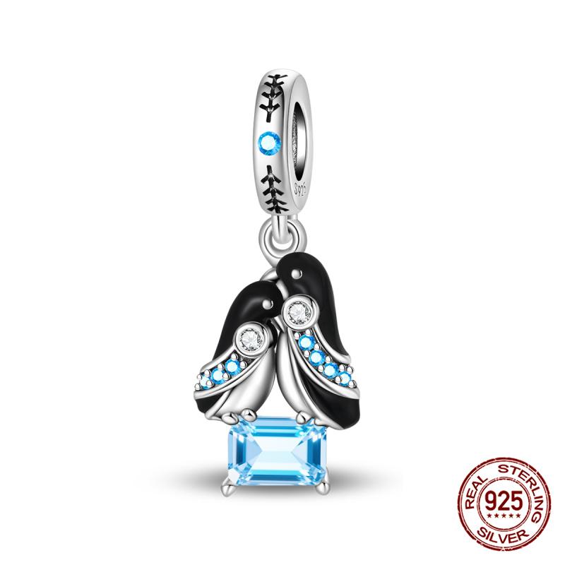 Winter Series Ski Polar Bear Snowman Charms Fit Original Bracelet DIY Jewelry Making Women Gift 100% 925 Silver