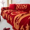 Festive Sofa Cover Full Cover Cloth Universal Chenille Red Universal Sofa Cover Sofa Cover Sofa Cushion