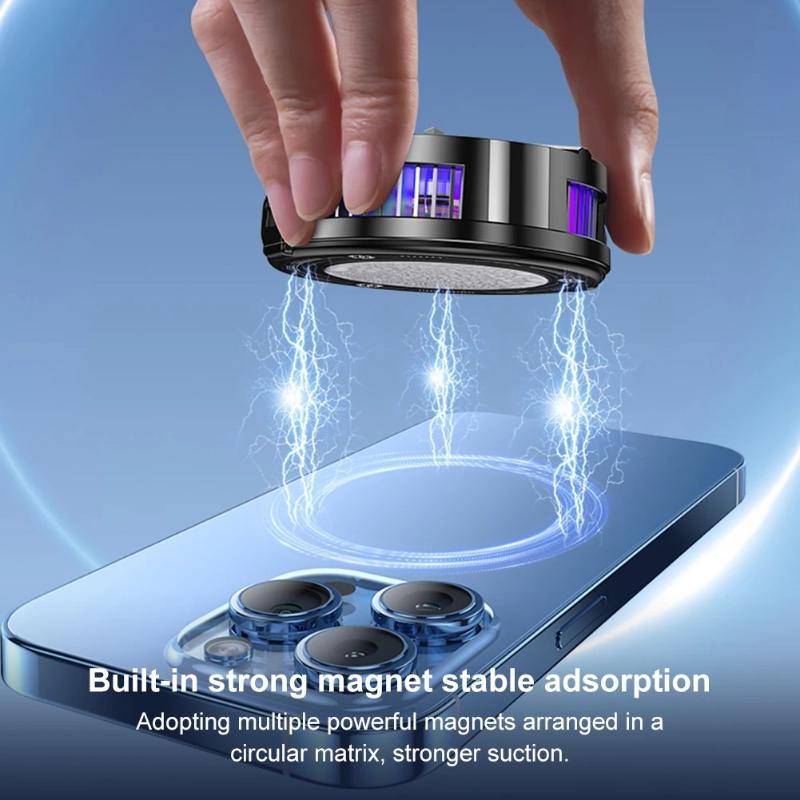Semiconductor Phone Cooler 5V3A Powerful Cooling Magnetic & Clip 2-In-1 Digital Display For Gaming Live Broadcast