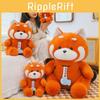 Cartoon Raccoon Plush Toy Orange Furry Stuffed Animal Children Birthday Gift