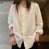 Koreanischer Stil Spitzenkragen Langarmshirt Damen Lockerer Schnitt