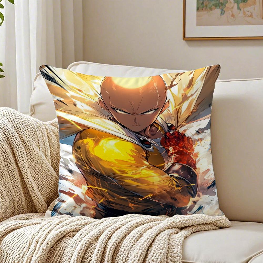 Anime Action OOne Punch MMan Cushion Cover Pillowcase Antidustmite Living Room Sofa Decor Cushion Room