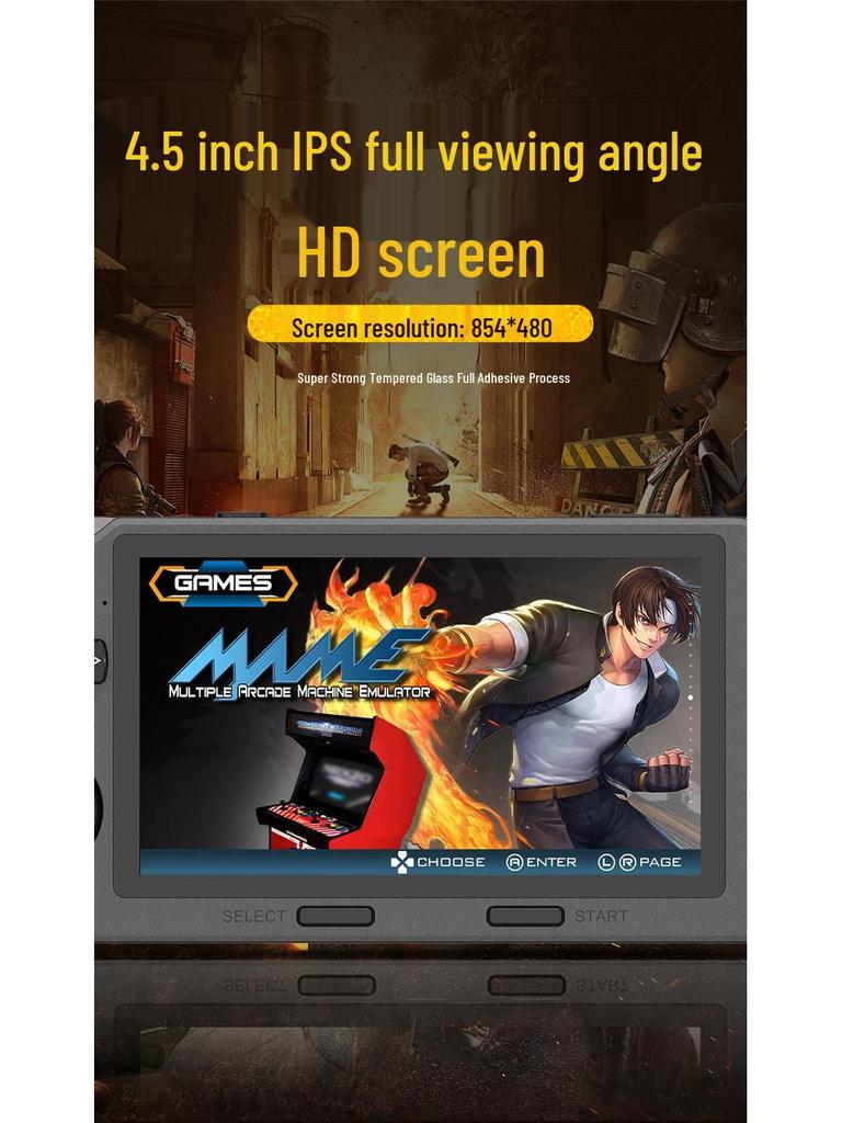 SF3000 Retro Handheld: 4.5" HD Screen & Dual Joysticks