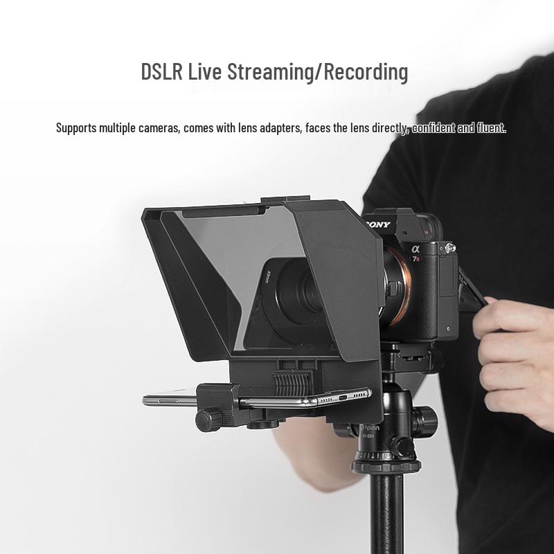 ZhiJie Pronstoor Portable Teleprompter for Mobile Phones & DSLR Cameras