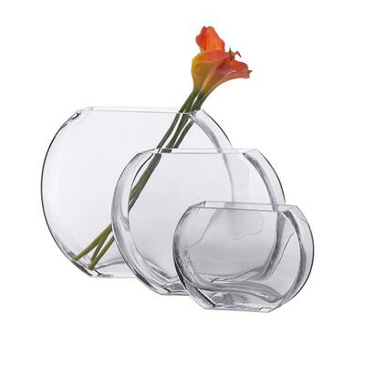 Handcrafted Minimalist Transparent Glass Vase for Elegant Flower Arrangements
