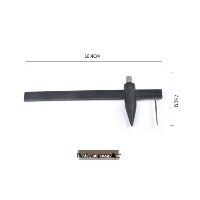 

Handmade Black Clay Sculpture Tools: Wooden Copper Compass, Caliper, and Round Cutting Board
