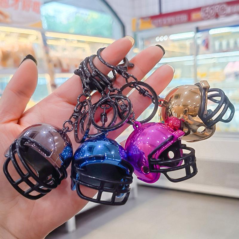 Super Bowl Team Logo Mini Football Helmet Keychain Souvenir