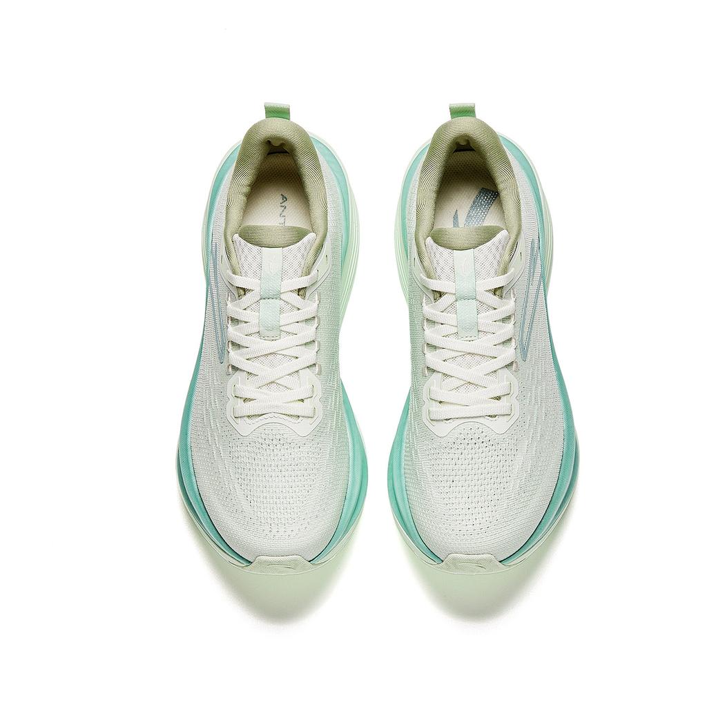 Anta Force Shock Absorption Rebound Height Increasing Casual City Commuting Running Shoes Men sneaker White Green 912615560-4