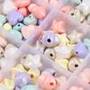 92MF Acrylic Beads Round Spacer Beads Heart Beads with Hole DIY Craft Beads Colourful Beads for Bracelets Jewellery Making