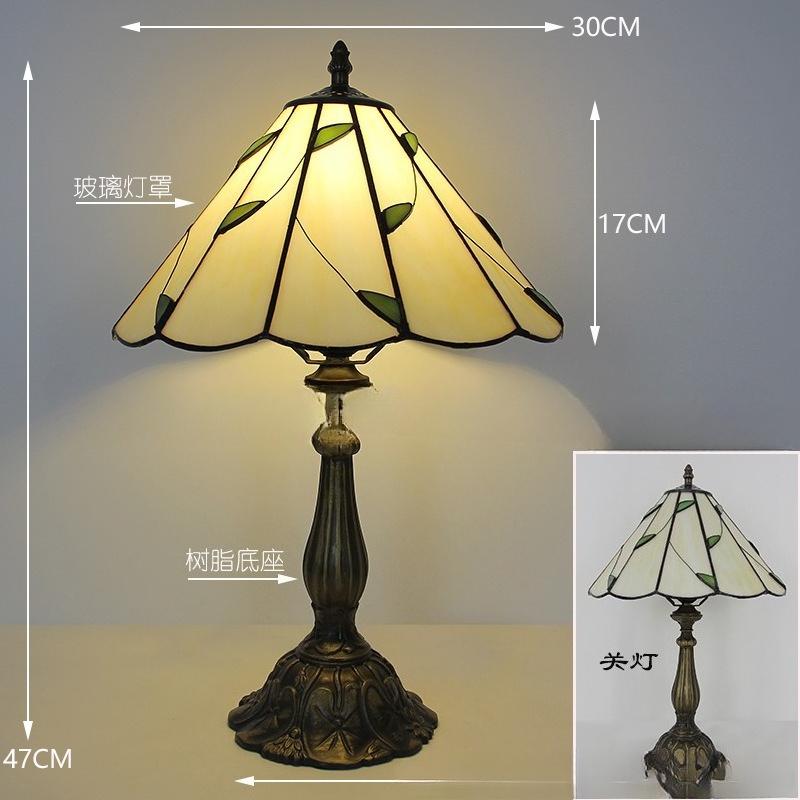 12 дюймов 30 см Ретро Тиффани Витражная Ностальгическая Настольная Лампа Ресторанная Прикроватная Лампа Ретро Кафе Бар Креативная Лампа UK Plug