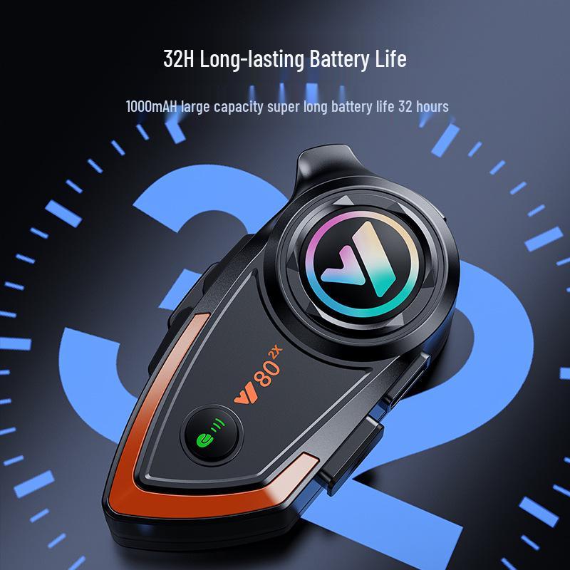 Y802X Bluetooth Helmet Intercom - Compatible with Third-Party Headphones