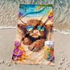 Luxury Oversized Beach Towel Soft Lightweight Microfiber Strong Wrapping Pattern for Pool Yoga Machine Washable Polyester