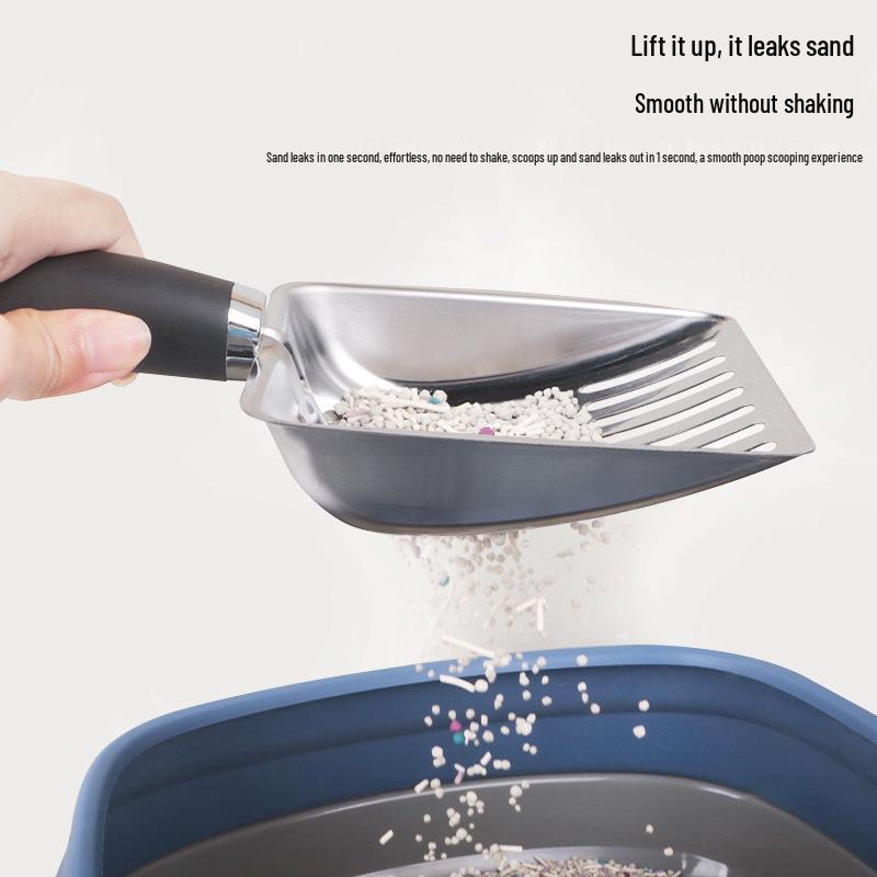 Stainless Steel Cat Litter Shovel with Deodorizing Cleaning Function