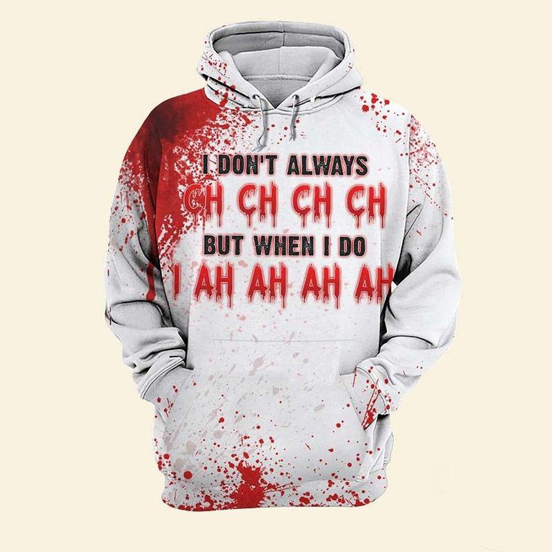 Spring And Autumn Fashion Men's Hoodie Horror Bloody Cosplay 3D Print Hoodies Street Casual Boy Sweatshirt Men's Oversized Top Clothing