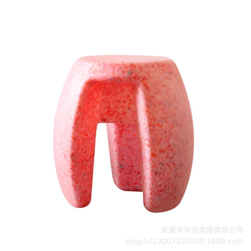 Simple Thick Plastic Chair Color Blocking Strong Load-bearing Capacity for Hallway Shoe Bench Tea Table Low Stool Home Furniture