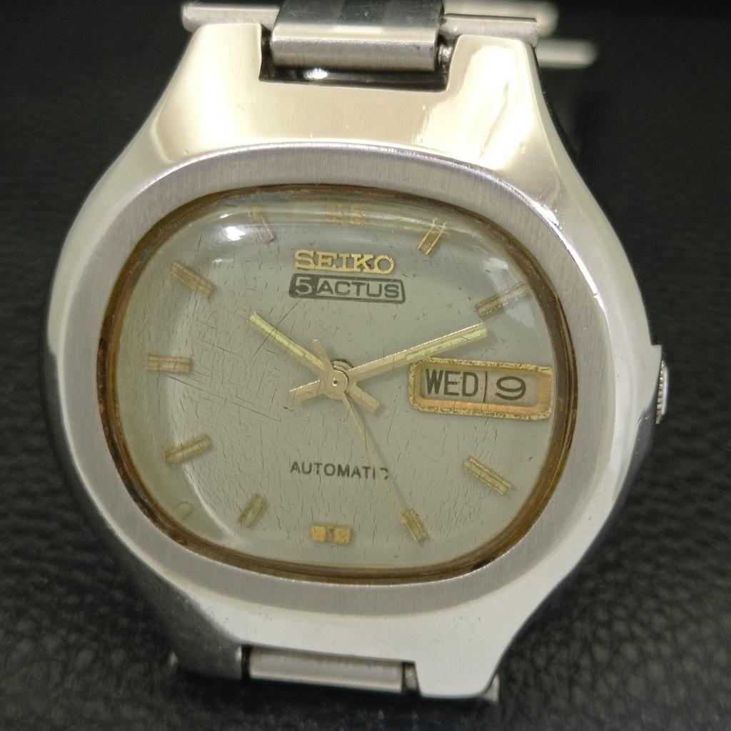 GENUINE VINTAGE SEIKO 5 ACTUS AUTOMATIC JAPAN 7019A MENS WATCH A702122-5 R208-a702122