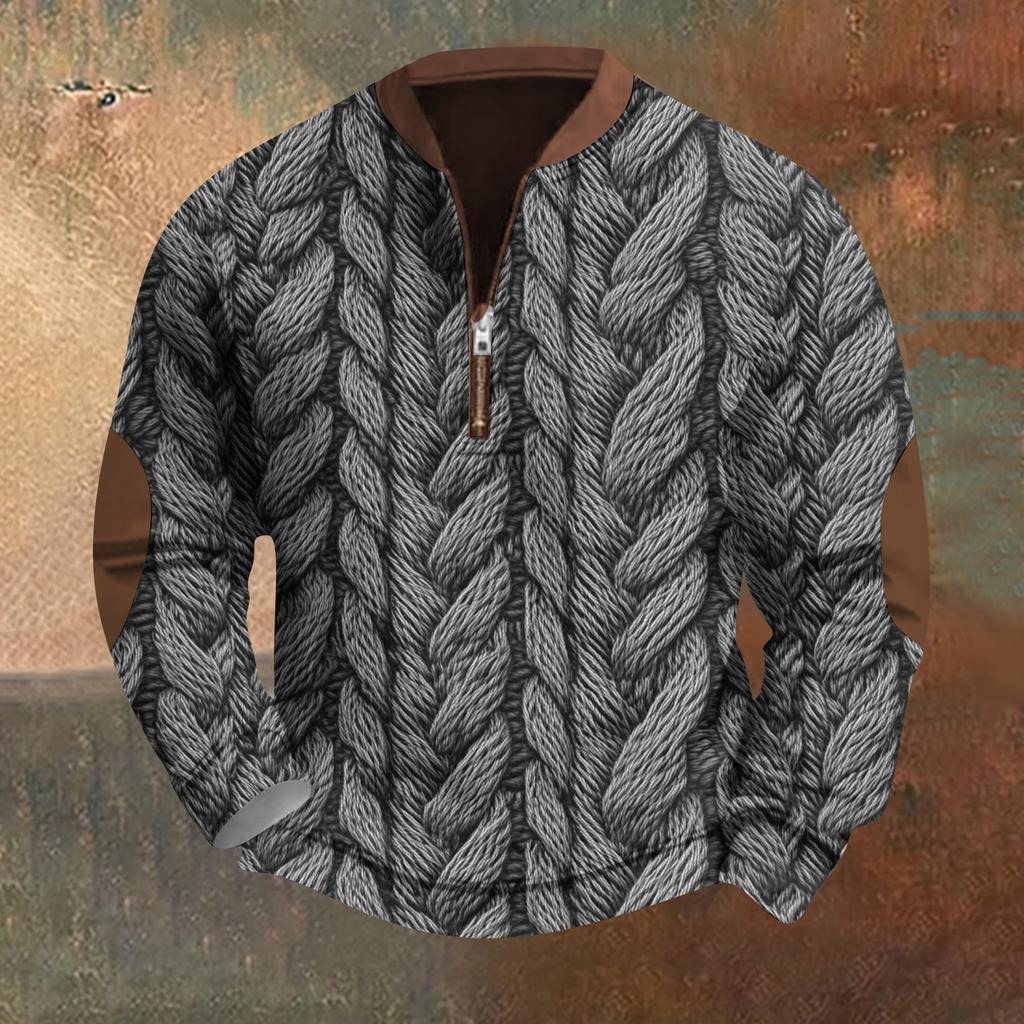 Men's Retro Casual Gradient Printed Sweatshirt